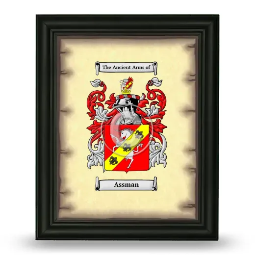 Assman Coat of Arms Framed - Black