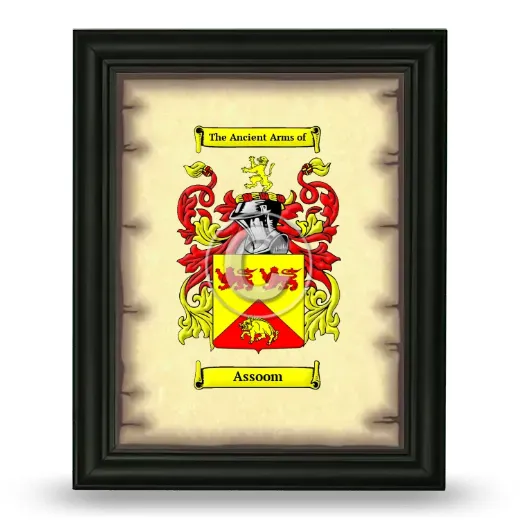 Assoom Coat of Arms Framed - Black