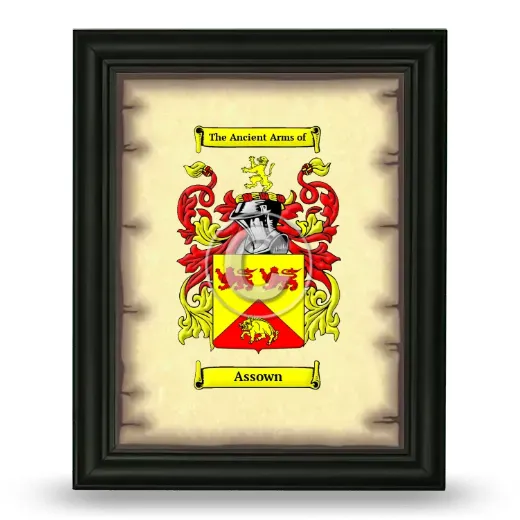 Assown Coat of Arms Framed - Black