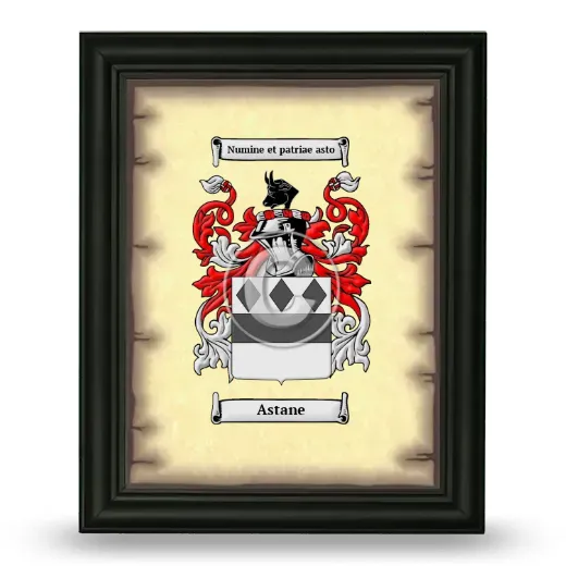 Astane Coat of Arms Framed - Black