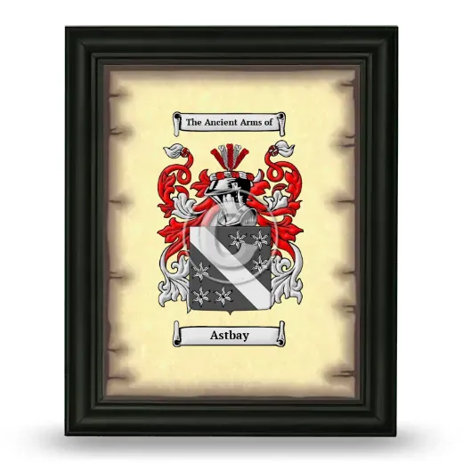 Astbay Coat of Arms Framed - Black