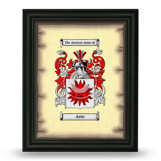 Aste Coat of Arms Framed - Black