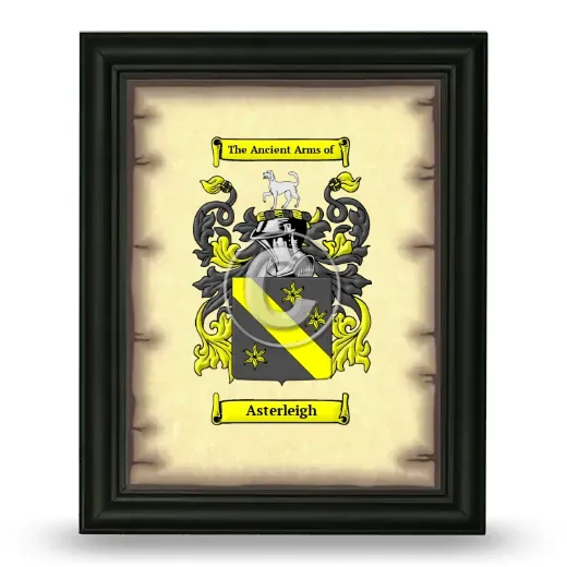 Asterleigh Coat of Arms Framed - Black