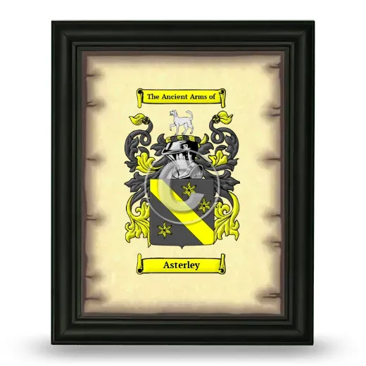 Asterley Coat of Arms Framed - Black