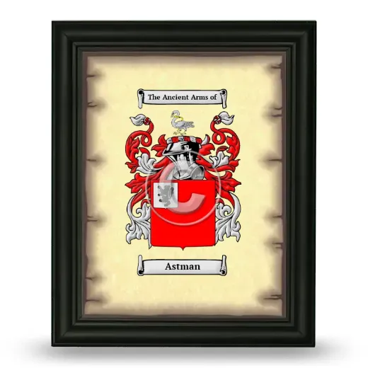 Astman Coat of Arms Framed - Black