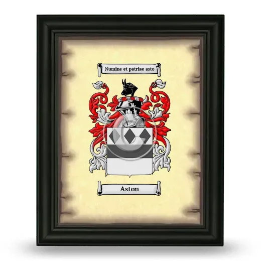 Aston Coat of Arms Framed - Black