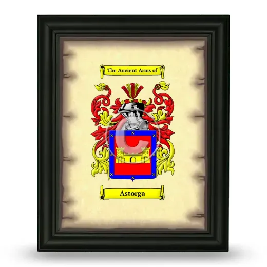 Astorga Coat of Arms Framed - Black