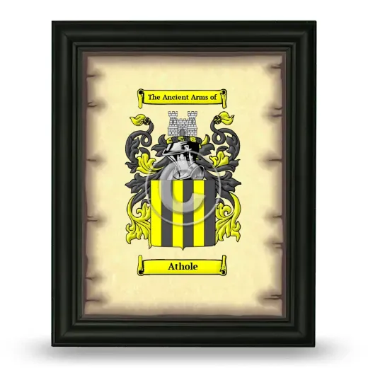 Athole Coat of Arms Framed - Black