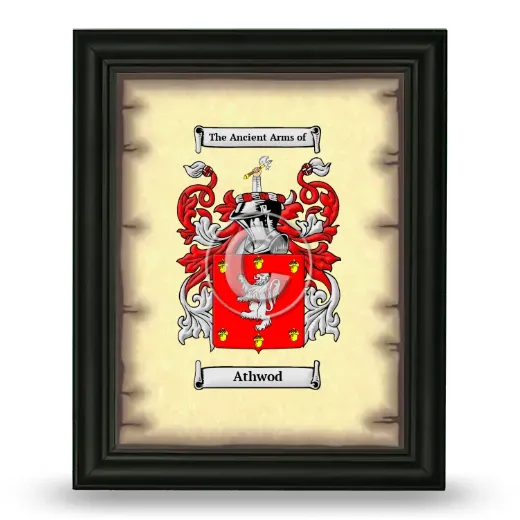 Athwod Coat of Arms Framed - Black