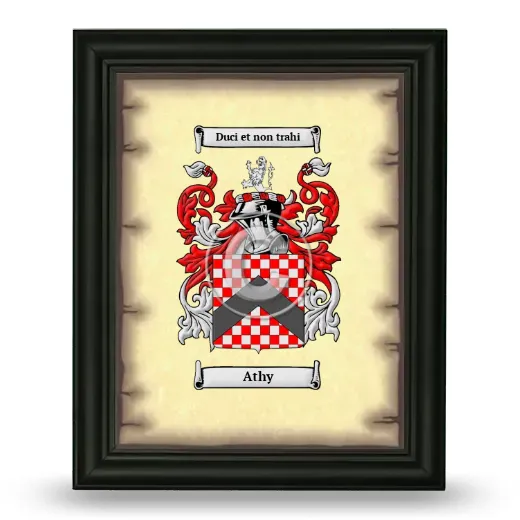 Athy Coat of Arms Framed - Black