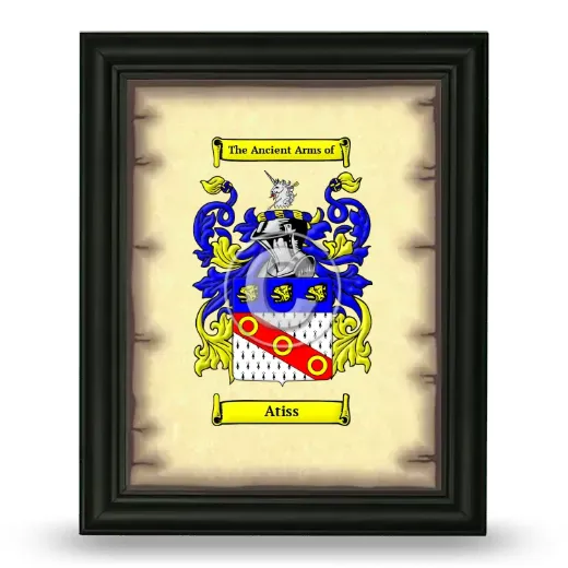 Atiss Coat of Arms Framed - Black