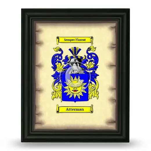 Atterman Coat of Arms Framed - Black