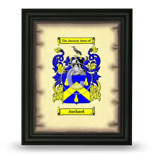 Auchard Coat of Arms Framed - Black