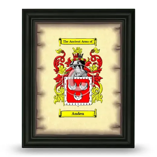Auden Coat of Arms Framed - Black