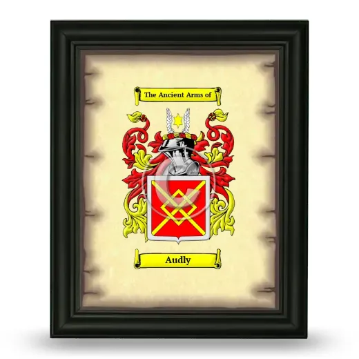 Audly Coat of Arms Framed - Black