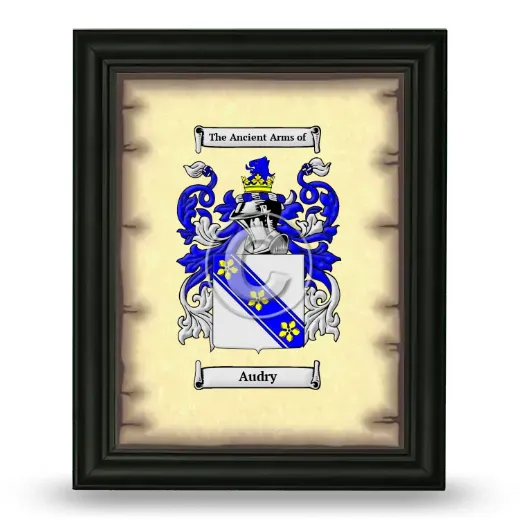 Audry Coat of Arms Framed - Black