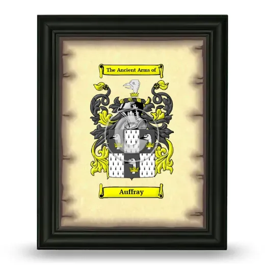 Auffray Coat of Arms Framed - Black