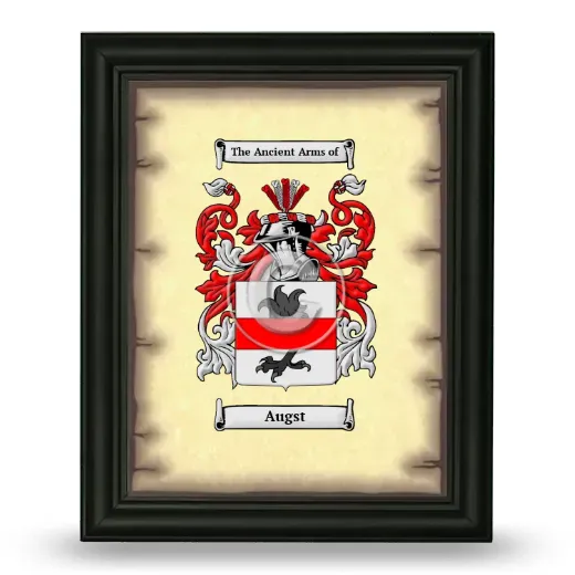 Augst Coat of Arms Framed - Black