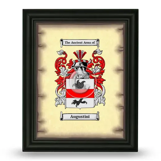 Augustini Coat of Arms Framed - Black