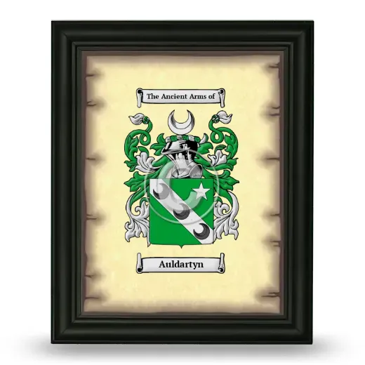 Auldartyn Coat of Arms Framed - Black