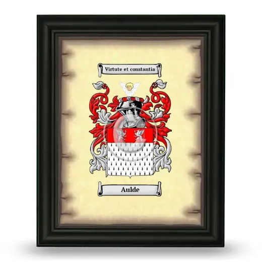 Aulde Coat of Arms Framed - Black