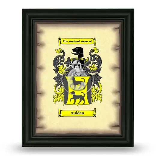 Aulden Coat of Arms Framed - Black