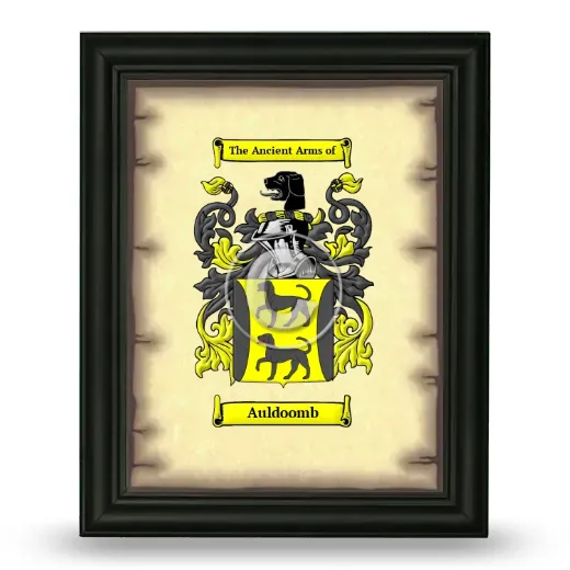 Auldoomb Coat of Arms Framed - Black