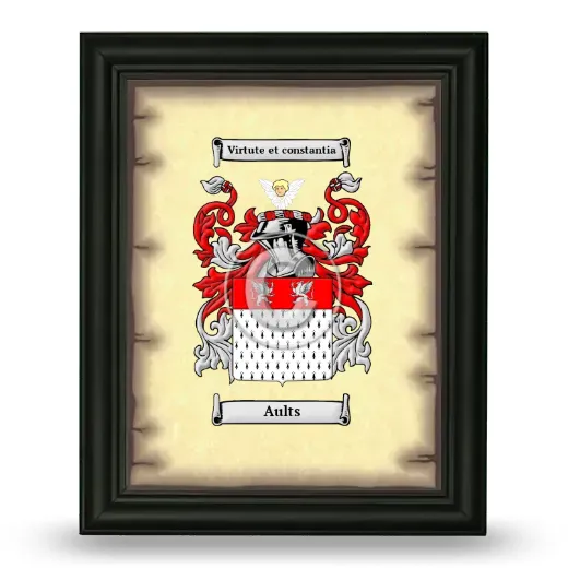 Aults Coat of Arms Framed - Black