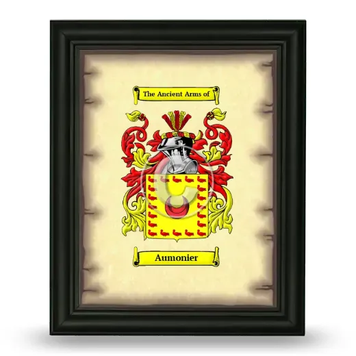 Aumonier Coat of Arms Framed - Black