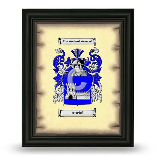Auriol Coat of Arms Framed - Black