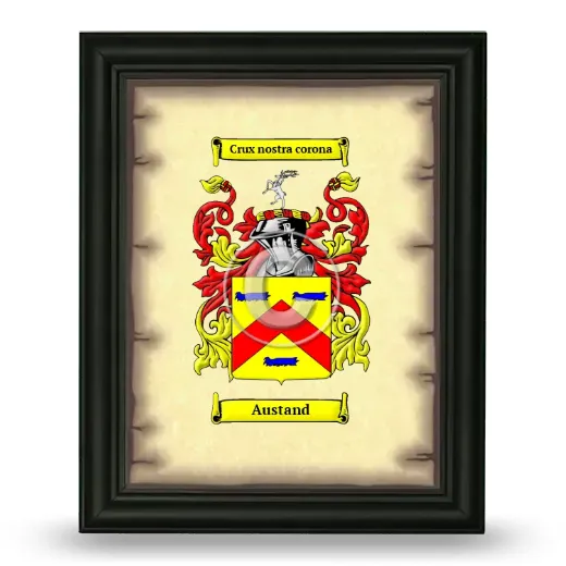 Austand Coat of Arms Framed - Black