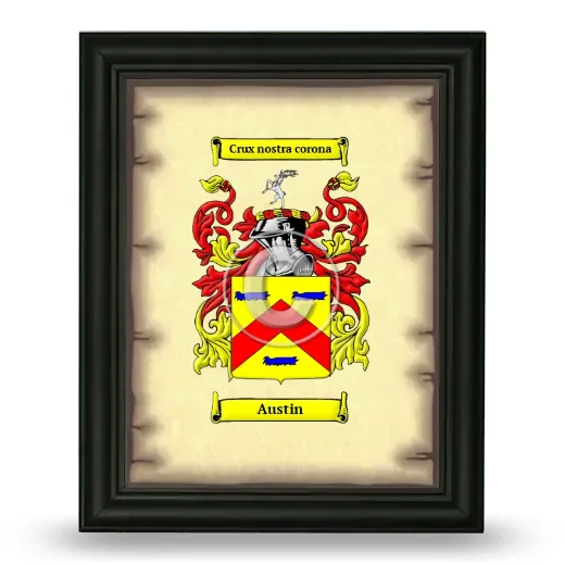 Austin Coat of Arms Framed - Black