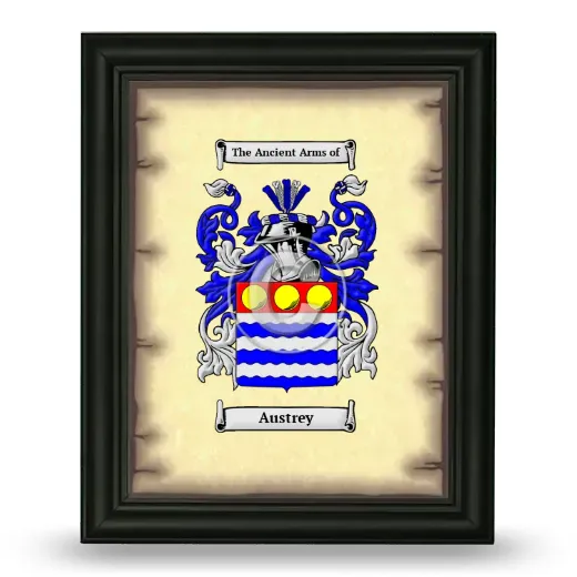 Austrey Coat of Arms Framed - Black