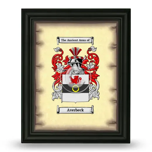 Averbeck Coat of Arms Framed - Black