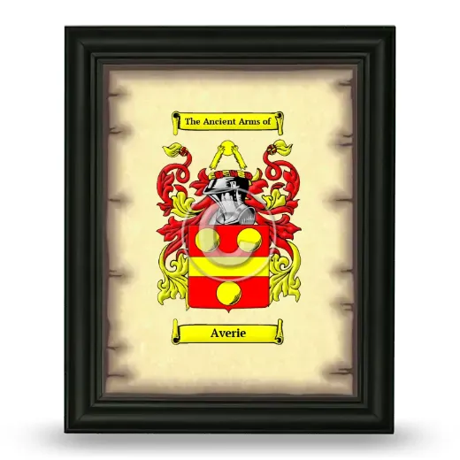 Averie Coat of Arms Framed - Black