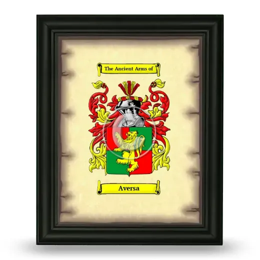 Aversa Coat of Arms Framed - Black