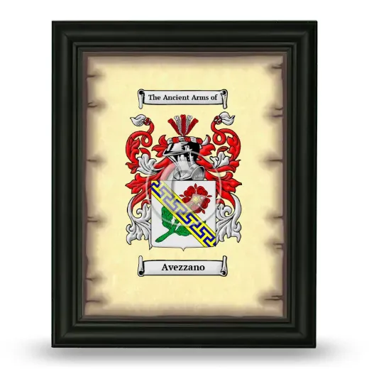 Avezzano Coat of Arms Framed - Black