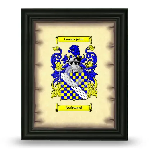 Awkward Coat of Arms Framed - Black