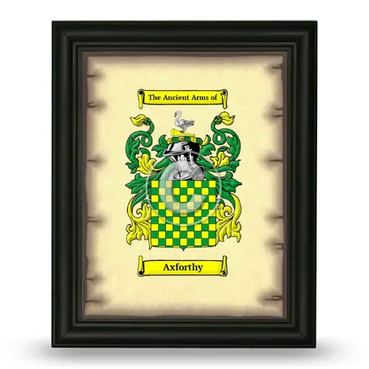 Axforthy Coat of Arms Framed - Black