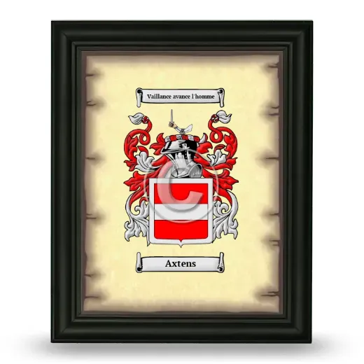 Axtens Coat of Arms Framed - Black