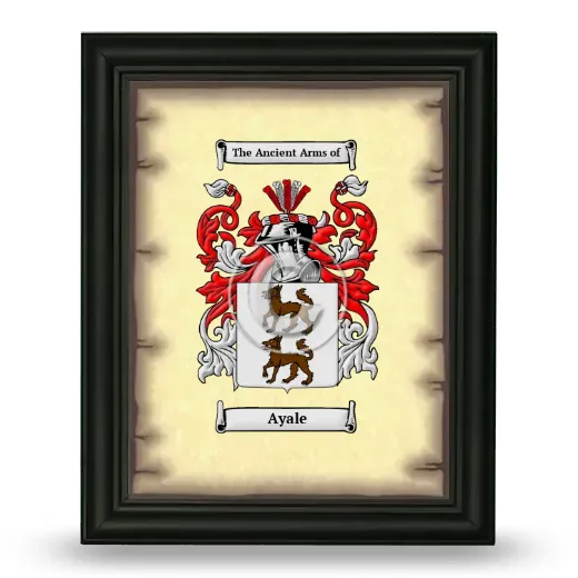 Ayale Coat of Arms Framed - Black