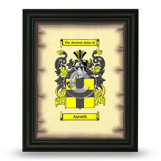 Aycoth Coat of Arms Framed - Black
