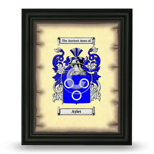 Aylet Coat of Arms Framed - Black