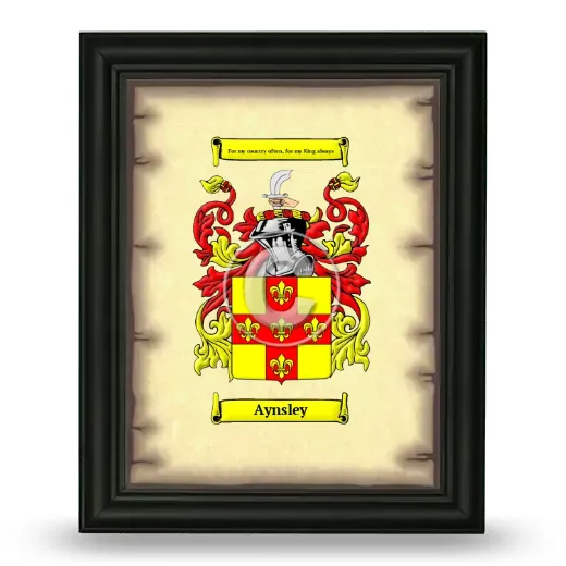 Aynsley Coat of Arms Framed - Black