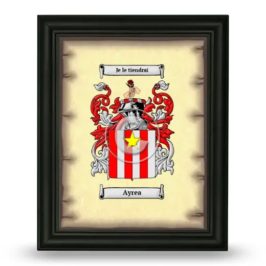 Ayrea Coat of Arms Framed - Black