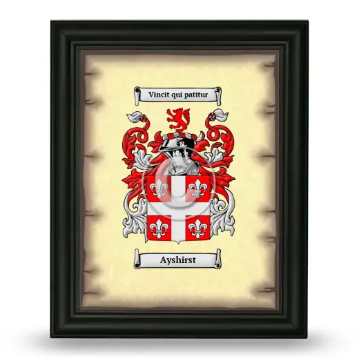 Ayshirst Coat of Arms Framed - Black