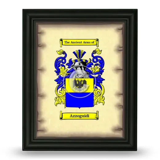 Azzoguidi Coat of Arms Framed - Black
