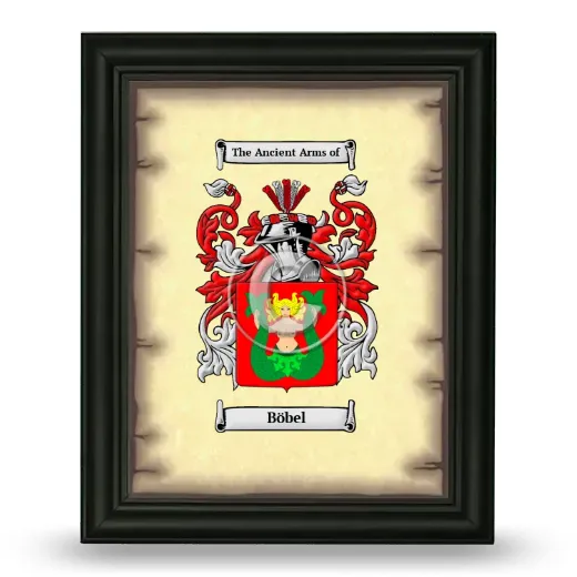 Böbel Coat of Arms Framed - Black