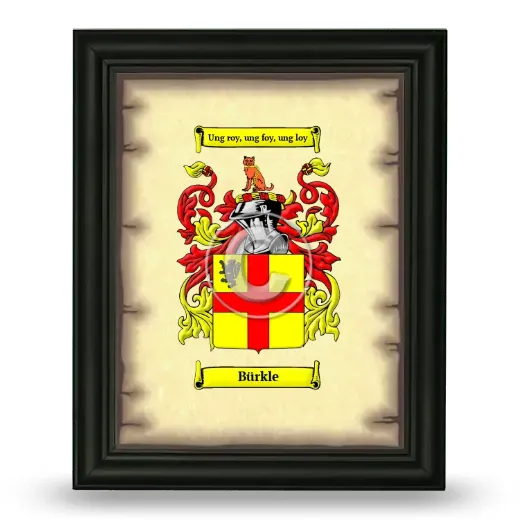 Bürkle Coat of Arms Framed - Black