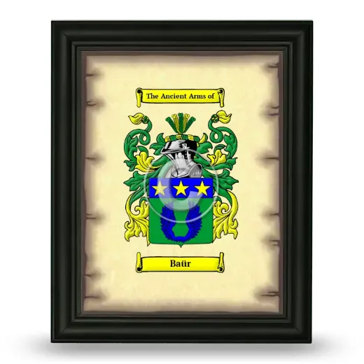 Baür Coat of Arms Framed - Black